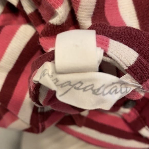 AEROPOSTALE RED & WHITE STRIPED BLOUSE LARGE - Picture 4 of 4